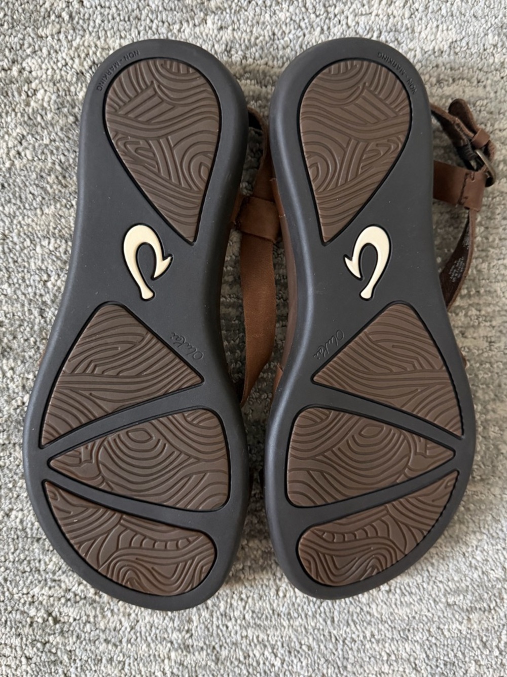 OluKai Upena Women’s Leather Sandals in Kona Brown - Picture 6 of 7